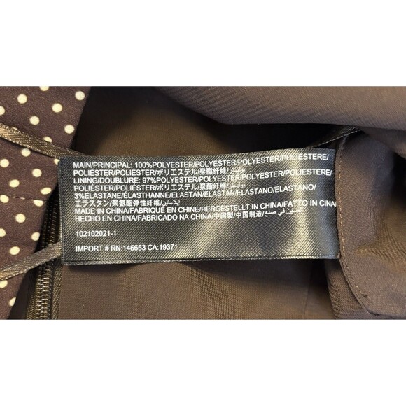 C/MEO COLLECTIVE Brown Polka Dot Wrap Halter Top Small Cropped Zip Back Y2K 90s - Picture 8 of 11